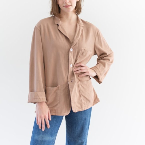 RAWSON Vintage Overdye Chore Jacket Cotton French Workwear - Picture 5 of 5